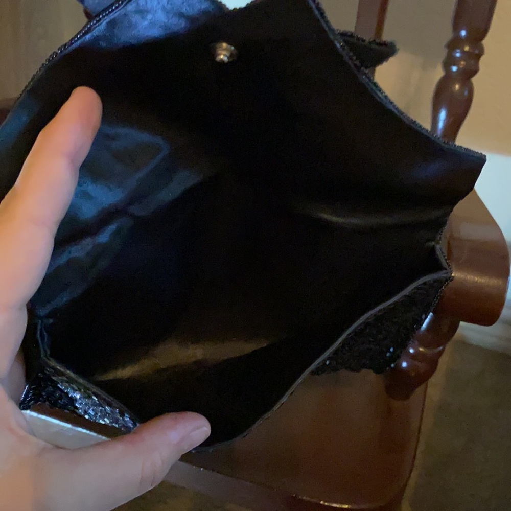 Vintage Black Sequins Clutch - Picture 4 of 6